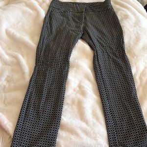 New York and company black and white dress pants